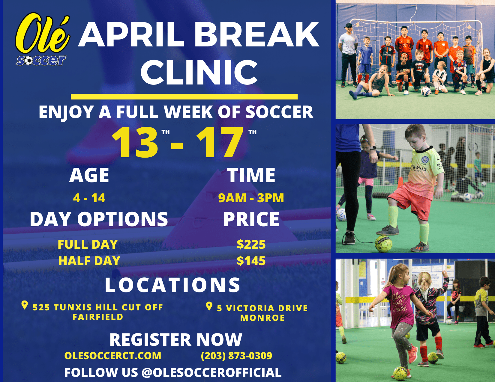April Break Clinic Ole Soccer CT