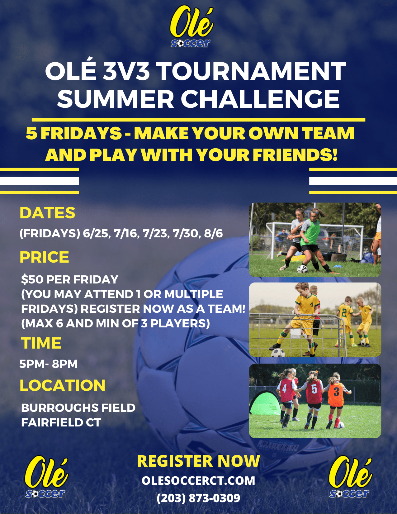 Ole 3v3 Summer Challenge Tournament Ole Soccer Ct